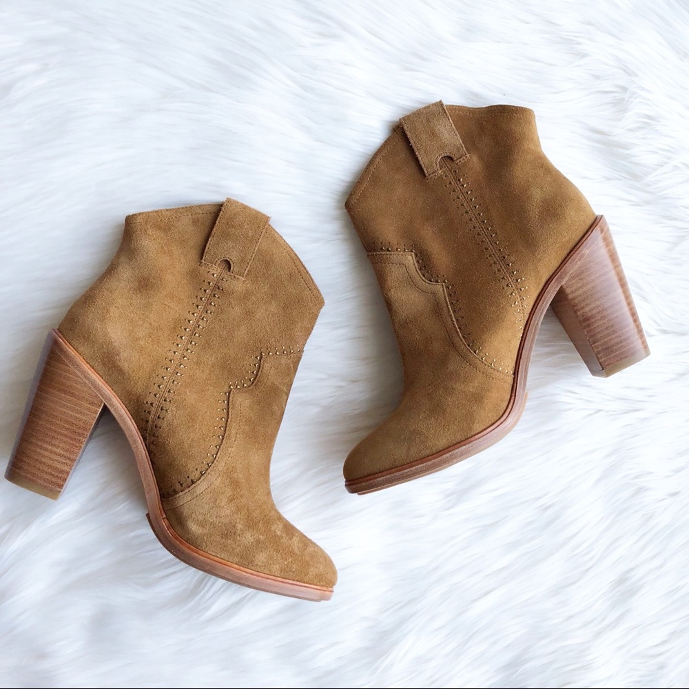 ❗️SALE Joie Camel Suede Studded Heel Booties 39/9